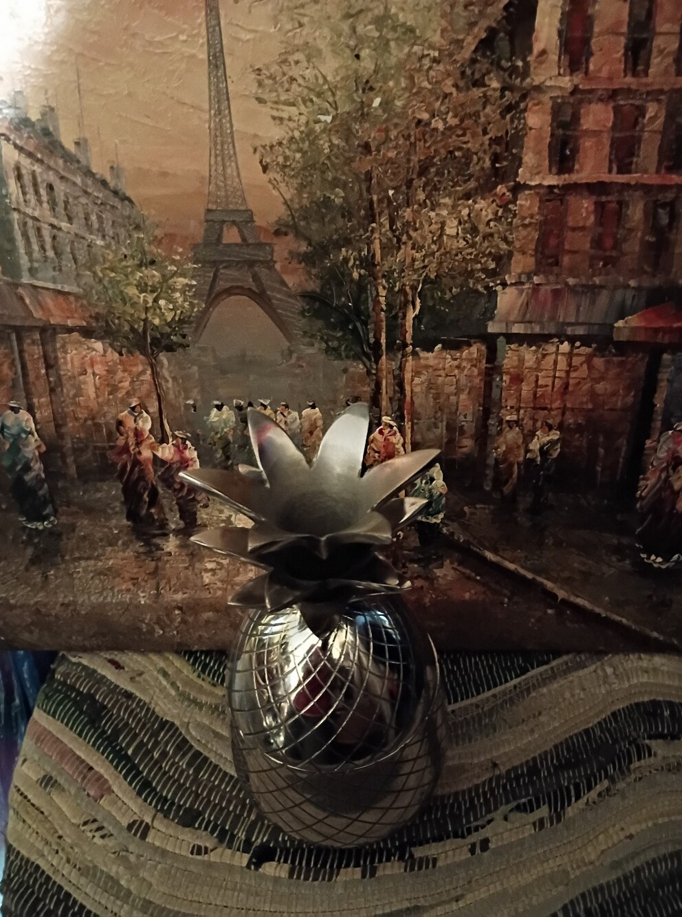 Home Roots🏠Vintage Metal Pineapple🍍1960s Party Barware Collections Ice Server.